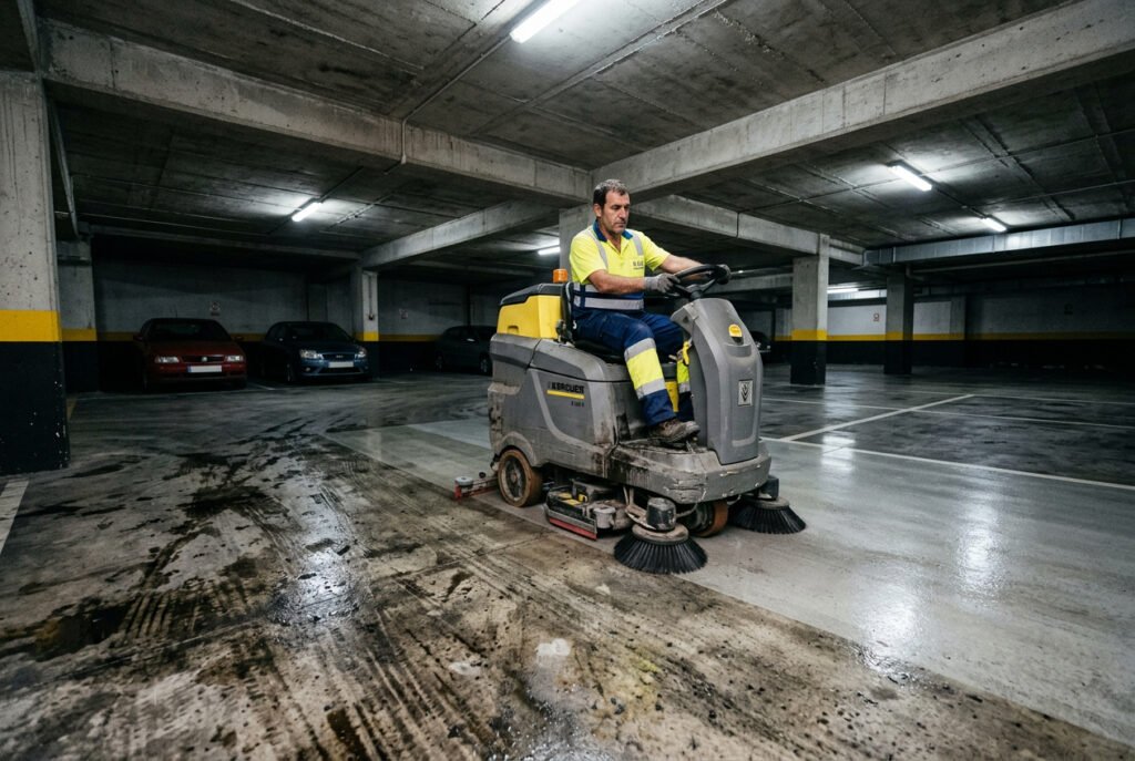 Limpieza de Garajes - Desengrasado y fregado industrial