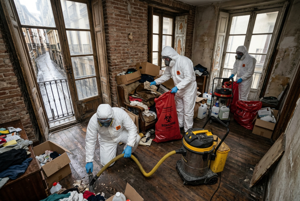 Limpieza de Síndrome de Diógenes en Bilbao. Intervención Integral con Protocolo Certificado