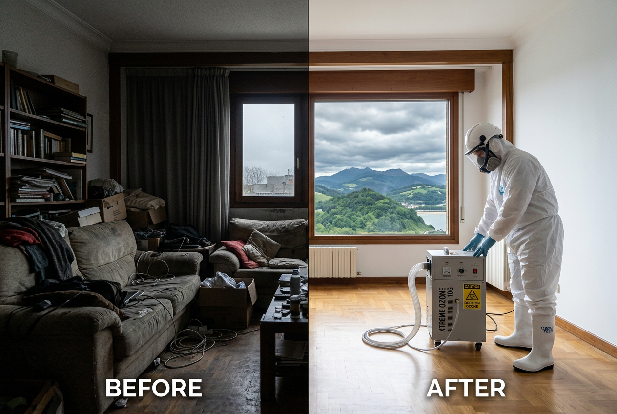 Limpieza de Síndrome de Diógenes en Durango. Limpieza profunda contra la humedad vasca