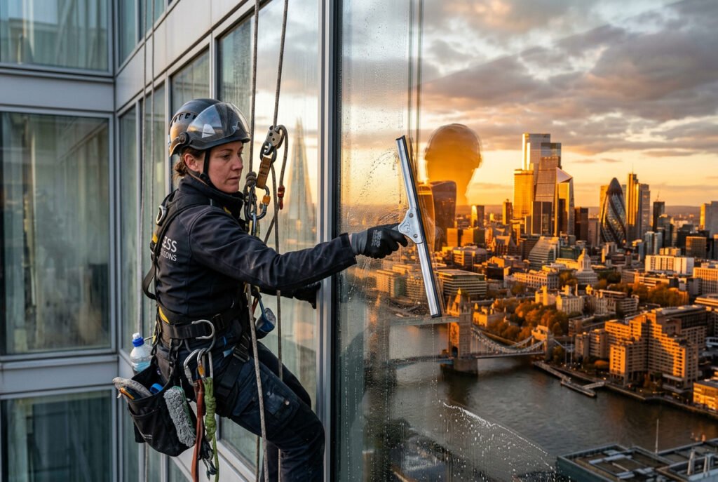 Limpieza en Altura - Cristales exteriores- transparencia, luz y ahorro energético