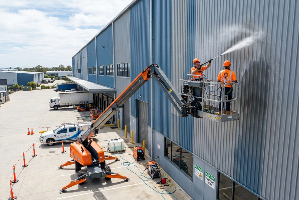 Limpieza en Altura - Naves y cubiertas- plataformas elevadoras certificadas