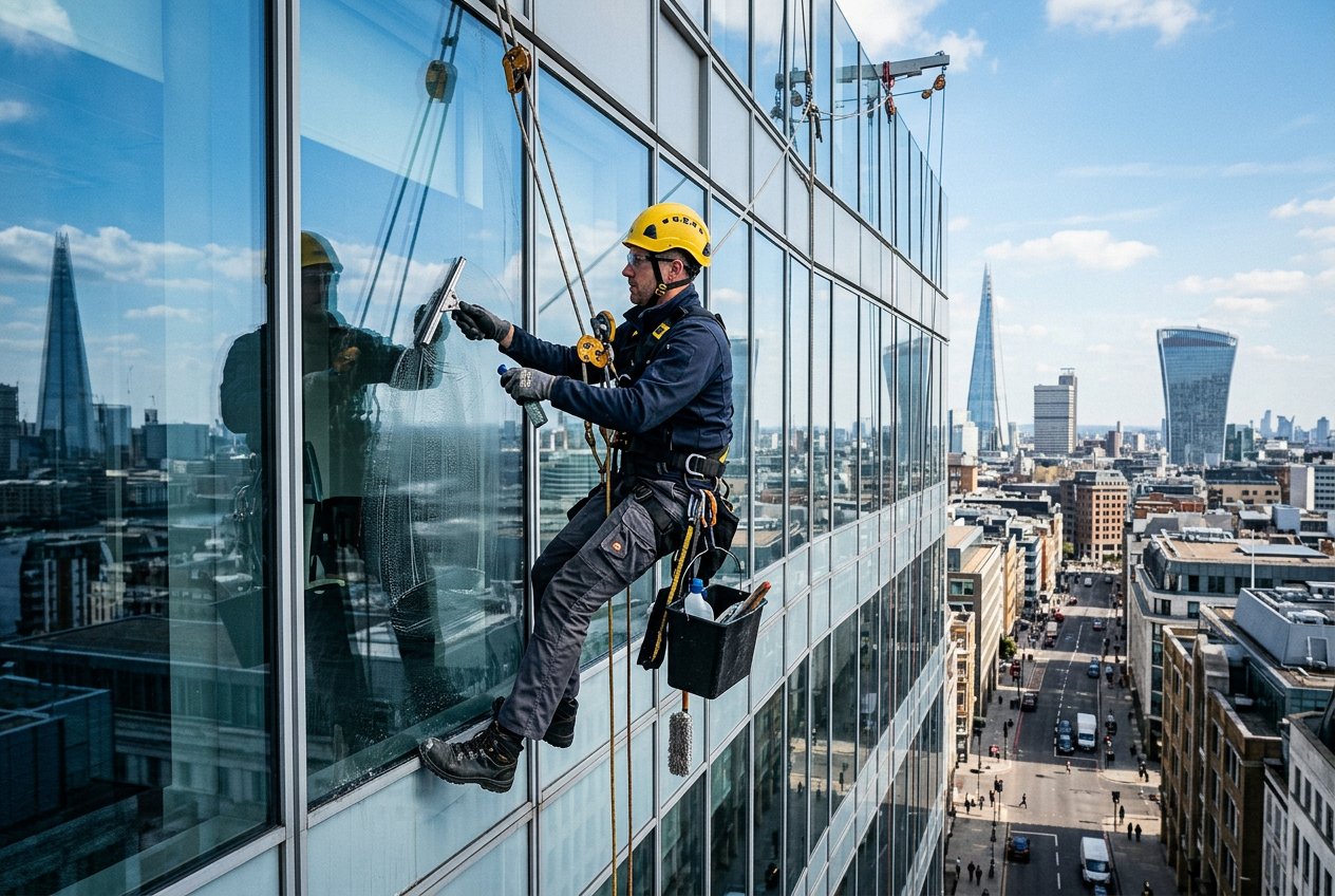 Limpieza en Altura - Sin andamios- limpieza vertical con acceso por cuerdas