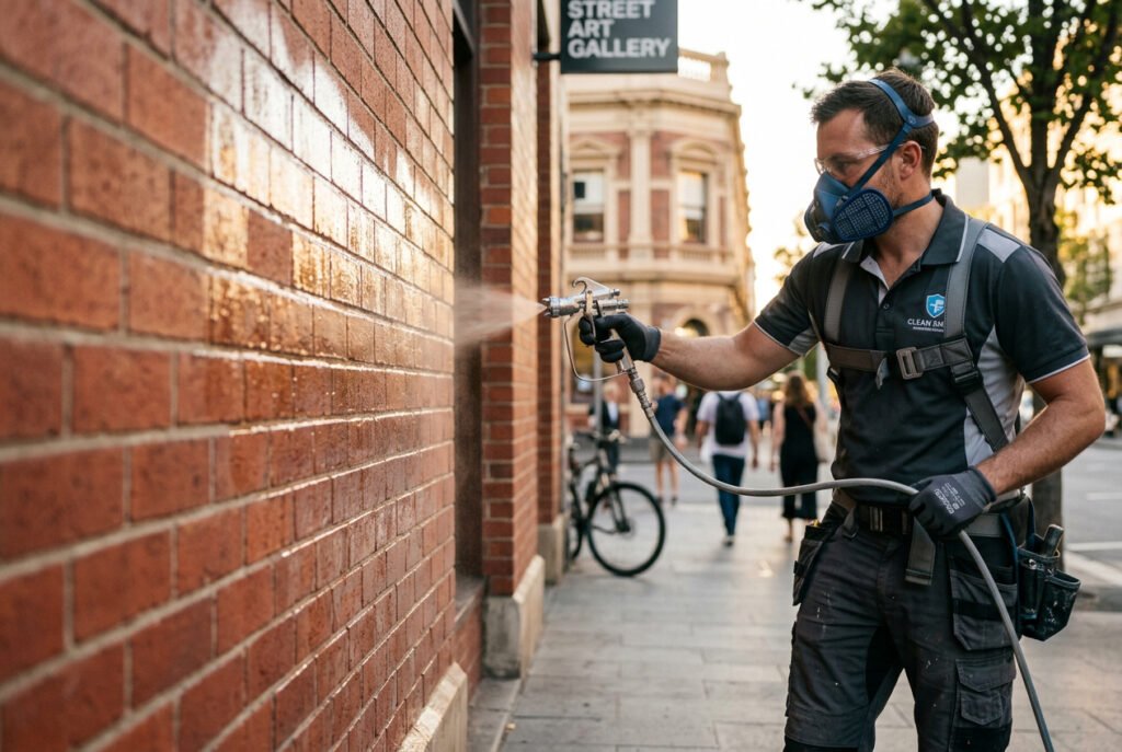 Limpieza de Graffitis - Tratamiento antigraffiti- protege tu fachada para que el próximo graffiti desaparezca en minutos