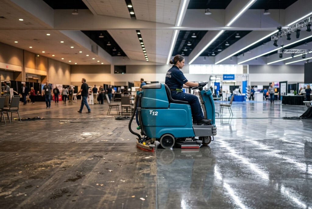 Limpieza de Salas de Eventos - Suelos y superficies impecables en pocas horas, sin rastro de la noche anterior