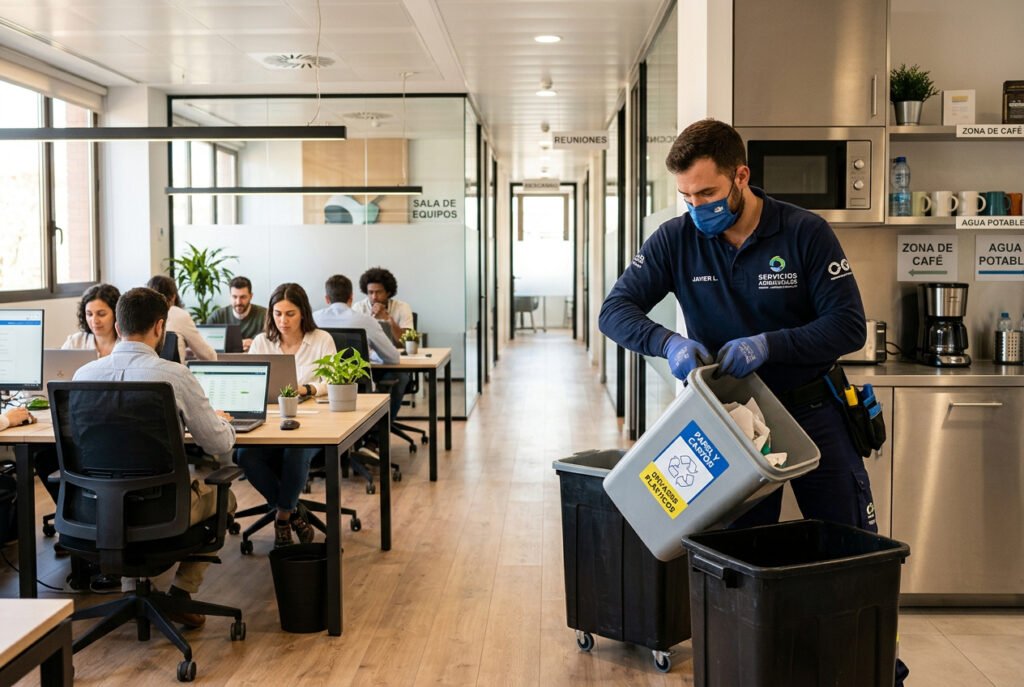 Recogida de Papeleras - Recogida selectiva en toda tu instalación, sin ampliar tu plantilla ni tu contrato de limpieza
