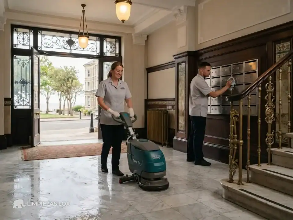 Limpiezas Generales en Getxo: limpieza del portal de una comunidad de vecinos en Algorta