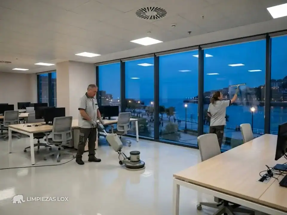 Limpiezas Generales en Getxo: limpieza de una oficina fuera del horario antes de una visita