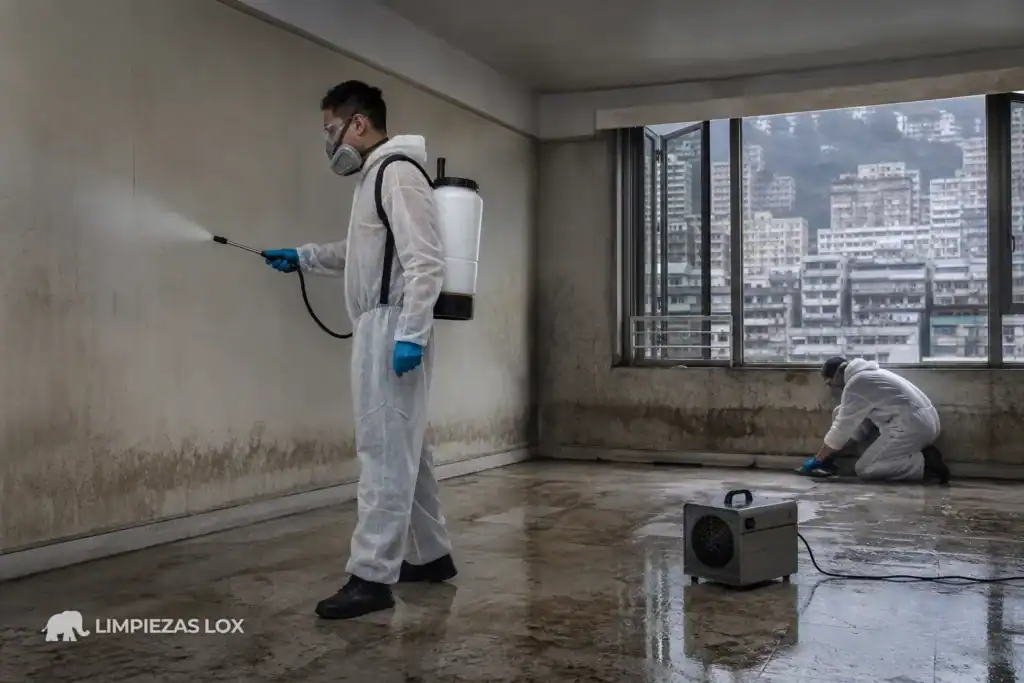Síndrome de Diógenes en Basauri: desinfección con ozono y eliminación de olores en el piso ya vaciado