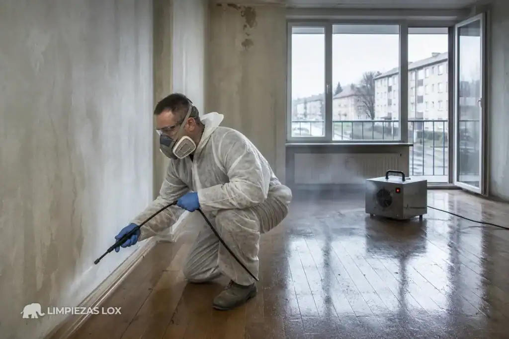 Síndrome de Diógenes en Leioa: desinfección y ozonización de la vivienda después del vaciado